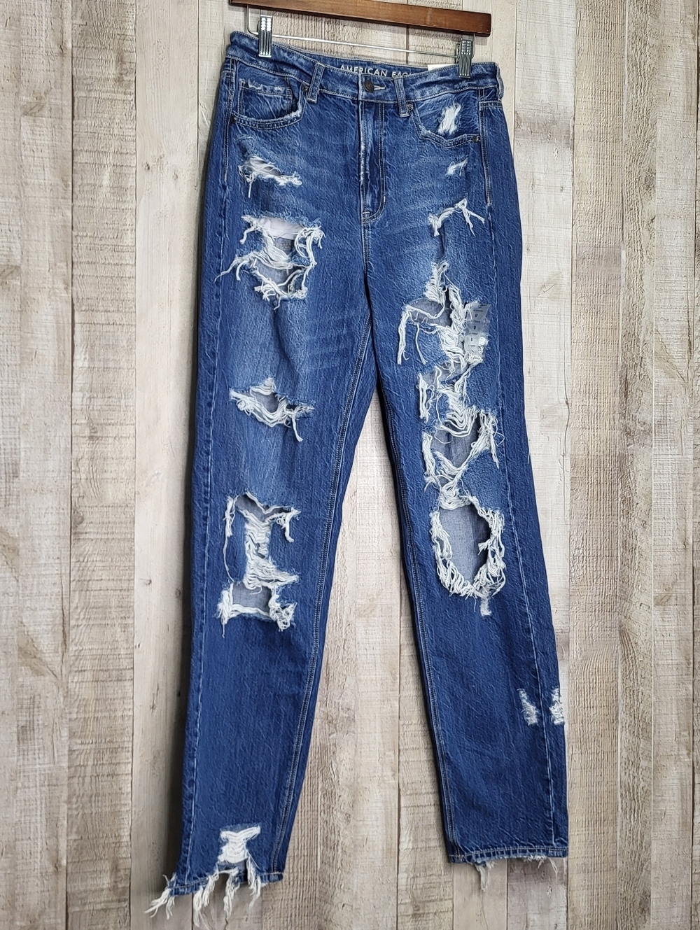 American Eagle Outfitters Distressed High-Rise Women’s Jeans - Blue Size 8 29